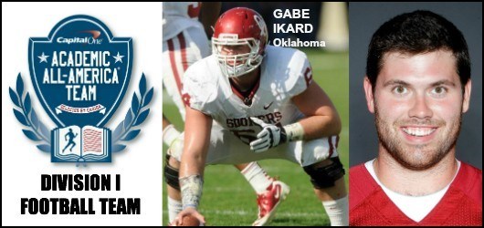 Oklahoma's Gabe Ikard tops Capital One Academic All-America® Division I Football Team
